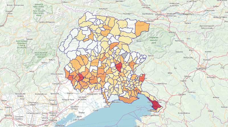 La mappa del contagio in Carnia, Valcanale, Canal del ...